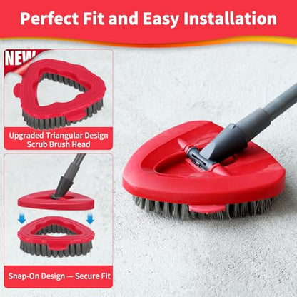 2 Pack Scrub Brush Heads for O ceda Scrubber Mop EasyWring 1-Tank | Stainless Steel & Nylon Bristles, Tile, Bathroom, Kitchen, Deck, Garage Floor, Deep Cleaning - size: Scrub Brush-1TANK-SET