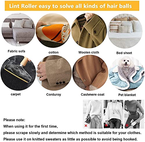 SUOXU Lint Remover Portable Pet Hair Remover,Reusable Lint Fabric Shaver Carpet Roller Scraper,for Carpet,Fabric Sofas,Beds, Furniture, Clothes Cat、Dog Hair Removal Cleaning Professional Tools - color: 1pack