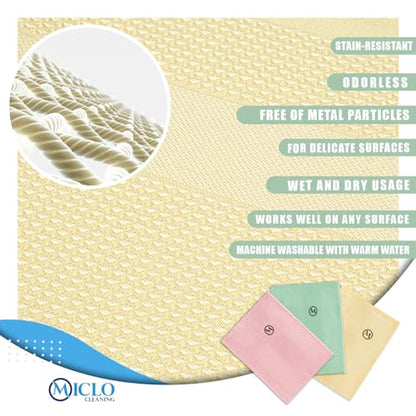Microfibre Premium Cleaning Cloth Set of 3 - Magic Cloth | All Purpose, Absorbent Washcloth | Microfiber for Window, Kitchen, Bathroom | Lint-Free, Scratch-Free Glass CLoth | 16'' x 24'' | Soft Series