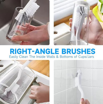 Crevice Cleaning Brush, Hard Bristle Scrub Brushes Tools,Window Groove Cleaning Brush for Sliding Door, Sill, Tile Lines, Shutter, Corner, Sink, Teapot, Bottle