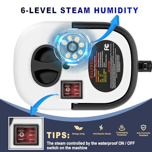 Portable High-Pressure Handheld Steam Cleaner, 14-Piece Accessories, 6 Steam Levels, 15s Heat-Up,chemical-free Cleaning Tile, Grout, Dirt, Grease & Car Detailing(white＆Black) - color: white
