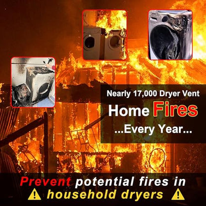 Dryer Vent Cleaner Universal Vacuum Hose Attachment Fits All Vacuums Cleaner Deep Cleaning Tools for Clogged Ducts & Lint Removal (Blue) - color: Blue