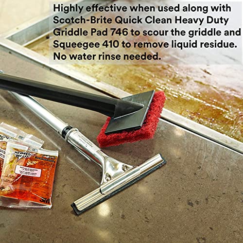 3M Scotch-Brite Griddle Cleaning, Quick Clean Heavy Duty Scour Pad, 4 in x 5.25 in, 6 Pads/Pack, For Baked On Food and Cooking Oils, Use on Hot or Cool Griddle - size: 4 in x 5.25 in, style: 6 Pads/Pack