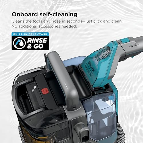 Shark StainStriker HairPro | Portable Carpet, Upholstery & Rug Cleaner | 3 Tools | Self-Cleaning | Perfect for Pets | Ultra-Powerful Stain & Odor Remover | Pet & OXY Solutions | Teal | PX253BRN - style: StainStriker w/ HairPro + 3 Tools