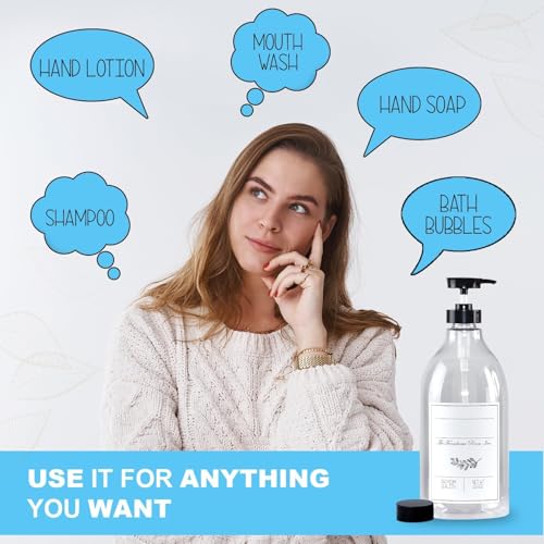 The Farmhouse Room Pump for Laundry Softener, Detergent, Liquid Soap & Bleach Bottles Ideal for Plastic or Glass Containers Leak Proof and BPA-Free