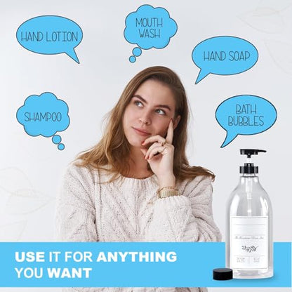 The Farmhouse Room Pump for Laundry Softener, Detergent, Liquid Soap & Bleach Bottles Ideal for Plastic or Glass Containers Leak Proof and BPA-Free