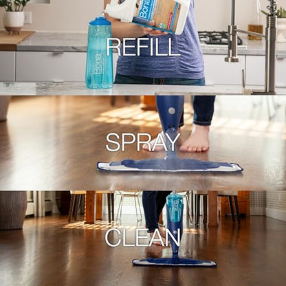 Bona PowerPlus Hardwood Floor Deep Cleaner Refill - 128 fl oz - Refill for Bona Spray Mops and Spray Bottles - Residue-Free Floor Cleaning Solution for Wood Floors - size: 128 Fl Oz (Pack of 1)