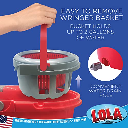 LOLA Revolution Microfiber Spin Mop Refill, Braided Pad, Super Absorbent, Reusable & Machine Washable, Does Not Drip Or Streak, 1 Pack