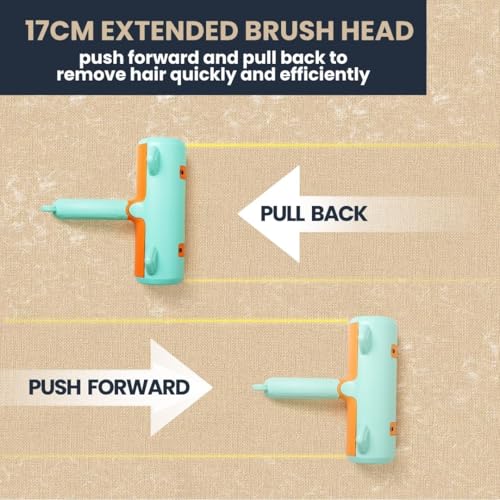 Pet Hair Remover Roller, Reusable Pet Hair Removal Brush for Dogs and Cats, Self Clean Fur from Couch, Bed, Rugs, Laundry and Clothes, Green - color: Green
