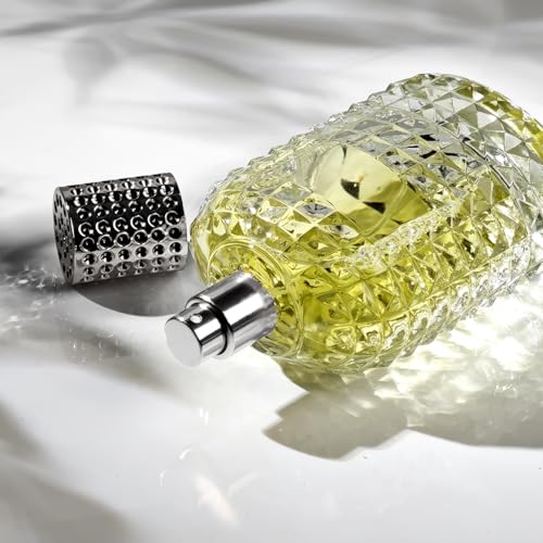 100ml/3.4 Oz Glass Spray Bottle Perfume Atomizer,Empty Travel Refillable Perfume Spray Bottle with 3 Kinds of Dispenser (A1) - style: A1