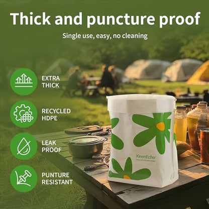 Disposable Car Garbage Bin Bags 60 PCS, Leak-proof Cleaning and Vomit Bags, Recycled HDPE, Easy Stick-On and Stand Design, Disposable Small Garbage Bags - color: Green 60 Count (Pack of 3)