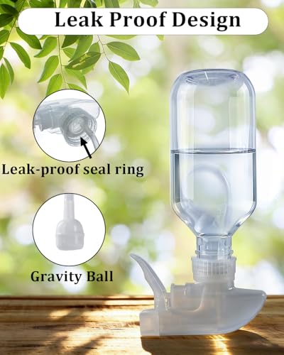 2 Pack 360° Spray Bottles, 10 oz Plastic Small Containers with Adjustable Spray Nozzles, Spray Bottles for Hair, Cleaning Solutions, BBQ and Plants Amber - color: Amber, size: 10 Ounces