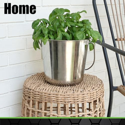 Grip Stainless Steel Bucket (5 Gallon)- Great for Pets, Cleaning, Food Prep - Hang on Fences, Cages, Kennels - Home, Garage, Workshop