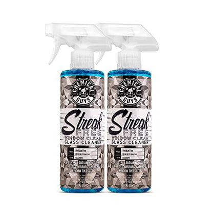 Chemical Guys Glass Cleaner Streak Free Window Spray - Works on Glass, Mirrors, Screens - Ammonia-Free, Safe on Tinted Windows, Car Windshield Cleaner for Trucks, SUVs, Home - 16 oz (Pack of 2) - style: 16 oz (Pack of 2)