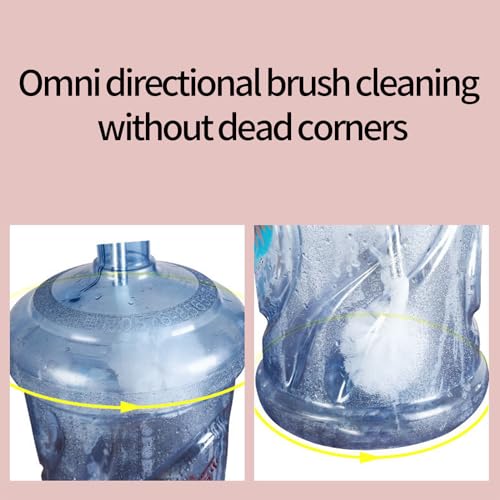 Stainless Steel Water Bucket Bottle Brush, Long Handle Scrubbing Brush, Suitable for Cleaning 1 to 5 Gallon Buckets, Bendable Replaceable Brush Head Bottle Cleaning Brush (17in Handle)