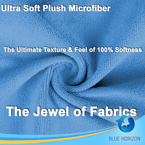 Cleaning Towel Washcloth, 12' x 12" All-Purpose Microfiber Rags - Ultra Soft Washcloths Reusable Shop Towels for Kitchen Bath Car Detailng (Sky Blue, 12"X12" 24-Pack) - color: Sky Blue