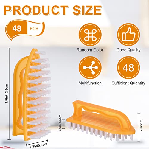 Eaasty 48 Pack Cleaning Brush Scrub Brush with Comfortable Grip Stiff Bristles Dish Scrub Brush Kitchen Scrub Brush Household Carpet Brush for Bathroom, Shower, Sink, Floor, Bathtub, Tile, 4 Colors