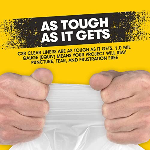 Aluf Plastics 12-16 Gallon 1 MIL (eq) Clear Heavy Duty Garbage Bags - 22" x 31" - Pack of 2000 - For Industrial, Recycling, Storage, & Outdoor - style: 12-16 Gal, 1 Mil Equiv, 2,000 Count
