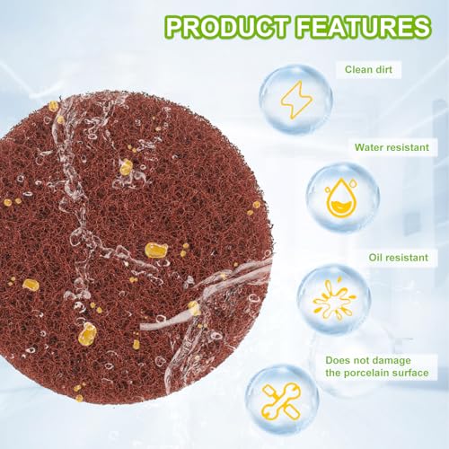 16pcs Heavy Duty Pads Electric Cleaning Brush Pad Set fit for Bosch Home/Garden 6033 Battery Cleaning Brush,Red - size: Red