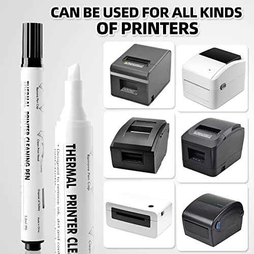 Thermal Printer Cleaning Pen - Thermal Pen Cleaner Printhead Cleaning Pen Cleaning Kit, Thermal Printer Cleaning Pen for Thermal Printer Card Printer (5PCS) - size: 5PCS