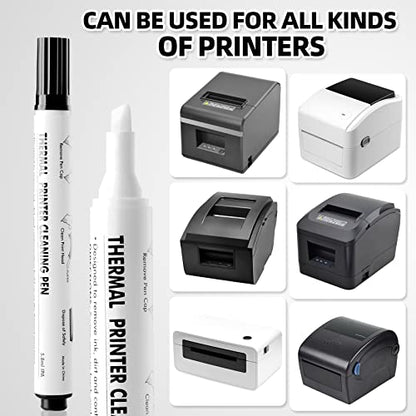 Thermal Printer Cleaning Pen,Printer Printhead Cleaning Pen for Card Printer,Label Bar Code Printer Cleaning Pen, IPA Reuse Clean Pen Card Printer Cleaning Kit (10PCS) - size: 10PCS