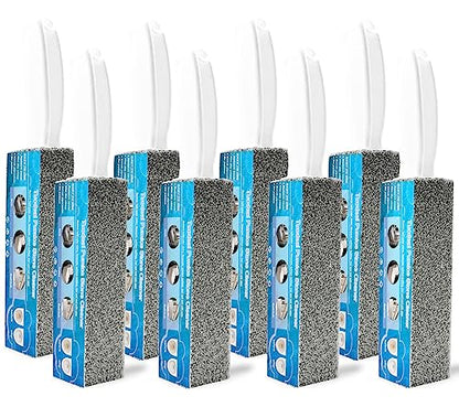 8 Pack Toilet Brush Pumice Stone for Toilet Bowl Cleaning, Scouring Stick for Hard Water Stains, Limescale, Calcium, Rust from Toilets, Bathtubs, Grills, Pools & Sinks