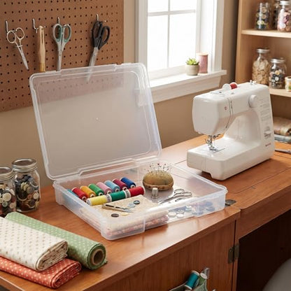 novelinks Rolling Storage Cart, 6-Tier, for 12" x 12" Paper & Scrapbook Supplies—White, 6 Clear Cases & Built-in Handles, Holds Yarn, Vinyl, Stationery, Art, Craft, and Office Tools