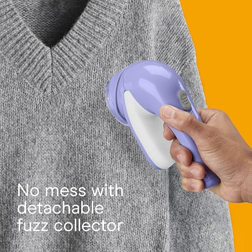 Conair Fabric Shaver and Lint Remover, Battery Operated Portable Fabric Shaver, Lavender - color: Lavender