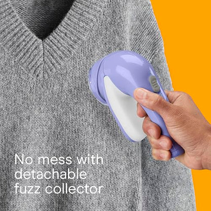 Conair Fabric Shaver and Lint Remover, Battery Operated Portable Fabric Shaver, Lavender - color: Lavender