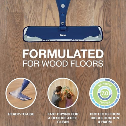 Bona Hardwood Floor Cleaner Refill - 128 fl oz - Unscented - Refill for Bona Spray Mops and Spray Bottles - Residue-Free Floor Cleaning Solution for Wood Floors - size: 128 Fl Oz (Pack of 1)