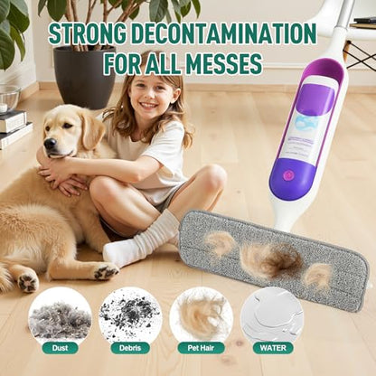 8 Pack Microfiber Spray Mop Replacement Pads for Swiffer PowerMop, Washable & Reusable Mop Refills for 13 ''-15 '' Spray Mops, Wet & Dry Cleaning Pad for Hardwood, Tile, Marble & Pet Hair