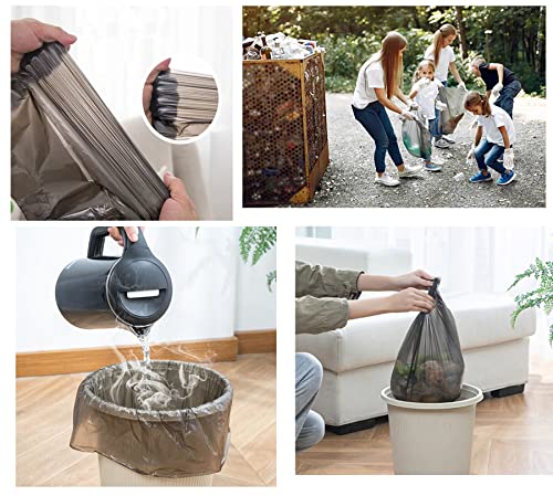 4 Gallon Bathroom Trash Bags,6 Rolls Small Trash Garbage Bags, Disposable Trash Bags for Office, Bathroom Wastebasket Waste Bin (120 Count, 4Gallon Black) - color: 4Gallon Black