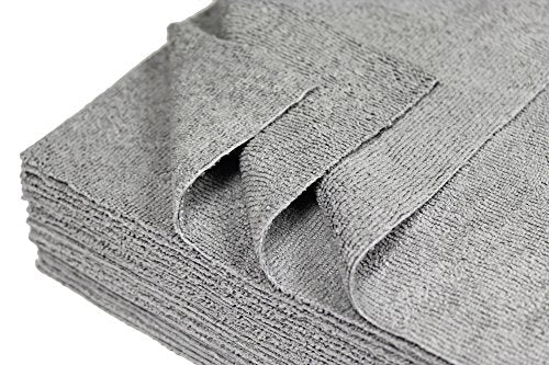 Ultra-Cut Absorbent Microfiber Towels, Silver-Embedded, Lint & Scratch-Free, for Home, Lab, & Dairy Industry Use, 12x12 Inches 25-Pack