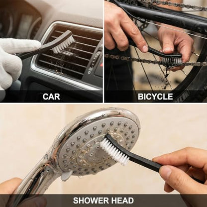5Pcs Double-Ended Detail Cleaning Brush Nylon Brushes Small Detailing Crevice Brush Mini Stiff Bristles Brushes for Cleaning Jewelry Cleaning Brush Corner Small Space