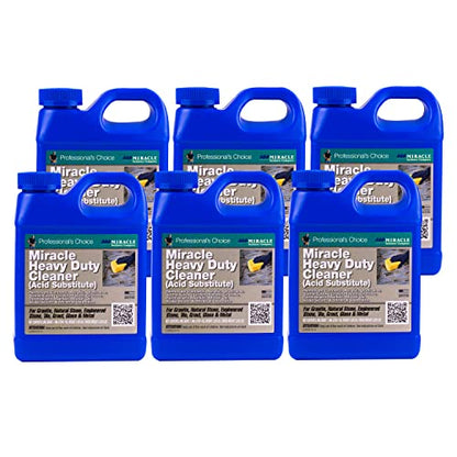 Miracle Sealants Heavy-Duty Acidic Cleaner for Tile & Stone, Grout Haze, Rust Stain & Efflorescence Remover, Quart, 6 Pack - size: Quart (Pack of 6)