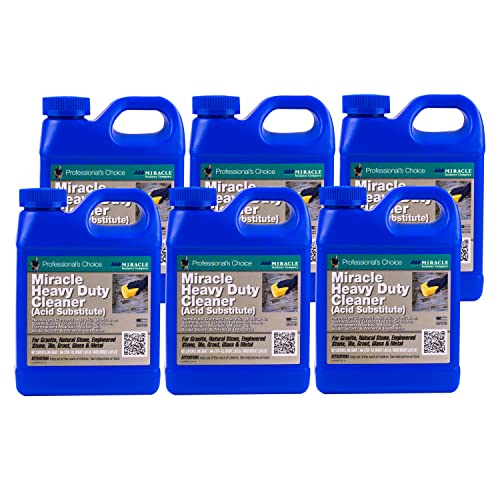 Miracle Sealants Heavy-Duty Acidic Cleaner for Tile & Stone, Grout Haze, Rust Stain & Efflorescence Remover, Quart, 6 Pack - size: Quart (Pack of 6)