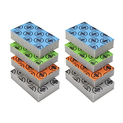 Skura Style Smart Kitchen Dish Sponges (Bulk 8 Pack) | Odor Free Non-Scratch Scrub Pad | Household Cleaning Scrubber for Sink, Counters, Surfaces, Pots, Pans, Dishwashing | Color-Fade Change Indicator - size: 8 Sponges
