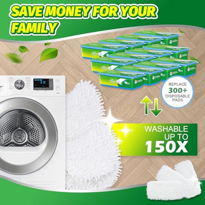 Reusable Dry Sweeping Cloths Microfiber Mop Pads Compatible with Swiffer Sweeper- 6 Pack Wet Mopping Cloths - Washable Wet Pads Refill for Mopping Floors (Mop is not Included) - color: 6 Pack (White)