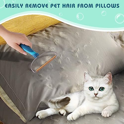 Pet Hair Remover, Dog Cat Hair Brush for Shedding,Reusable Clothes Fuzz Cleaner, Portable Lint Roller, Carpet Scraper Rake, Pet Fur Shaver for Pet Bed Car Mat Couch Rug Pet Towers