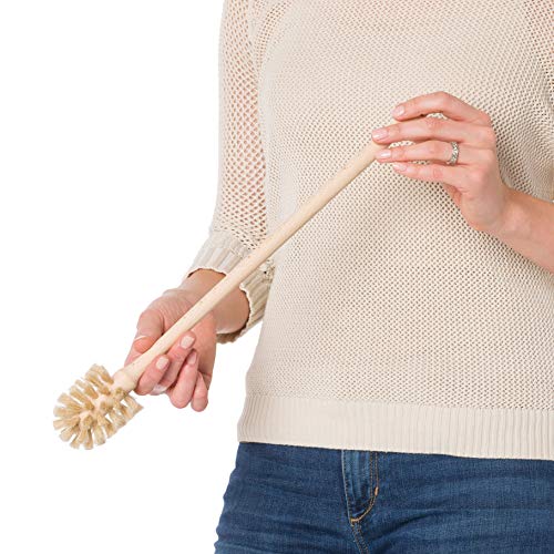 Redecker Bottle Brush, Light Horsehair Bristles, 17 Inch Long, Beechwood Handle for Milk Bottles and Carafes, Made in Germany - size: 16-1/2-Inches