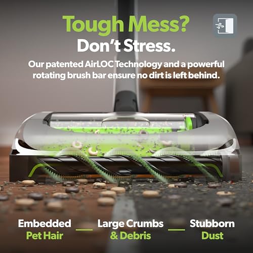 Gtech AirRAM MK2 Cordless Vacuum Cleaner with Powered Brush Head - Perfect for Carpet and Hardwood Floors - Rechargeable 22v Li-ion Battery - Lightweight (7 lbs.) - style: AirRAM2 - Cordless Upright