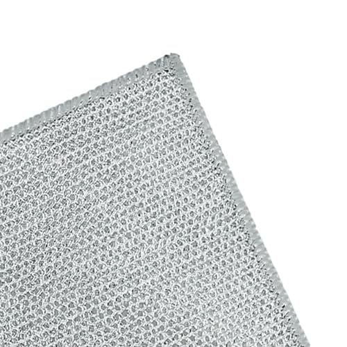 Estink Wire Dishwashing Rag, Multipurpose Rust Removal Double Side Steel Wire Dish Towel with Polyester Material for Household Kitchen Bathroom Cleaning