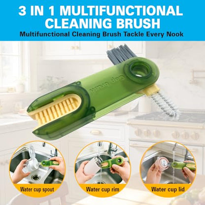 12Pcs Home Crevice Cleaning Brush Set for Kitchen Bathroom - Cup Lid Straw Dryer Vent Gap Cleaning Tools Household Cleaning Supplies - color: 12-pack