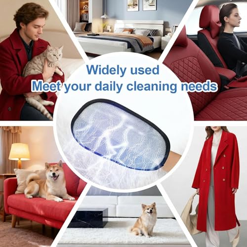 Pet Hair Removal Glove, 2Pcs Upgraded Five-Finger Electrostatic Hair Remover Glove, Reusable Pet Hair Remover Tool for Laundry, Couch, Carpet, Car Seat & Furniture