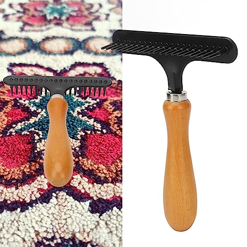 Handheld Carpet Rake,Cleaning Grooming Stainless Steel Hair Groomer Rug Rake for Beauty Salon