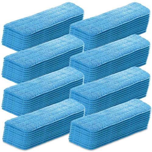 100 Pack Microfiber Mop Pads Machine Washable Cleaning Flat Mop Head Replacement Reusable Household Pads for Hardwood and Hard Surface Floor Cleaning and Scrubbing