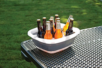 PrepWorks Collapsible Tub - Space-Saving, Foldable Utility Tub for Washing, Soaking, and Storage in Kitchen or Outdoors