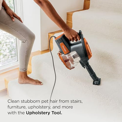 Shark Rocket Ultra-Light | Corded Stick Vacuum Cleaner for Carpet, Rugs & Hard Floors | Lightweight Hand Vacuum for Pet Hair & Upholstery | Swivel Steering | 2 Attachments | Gray/Orange | HV301 - style: Rocket Ultra-Light