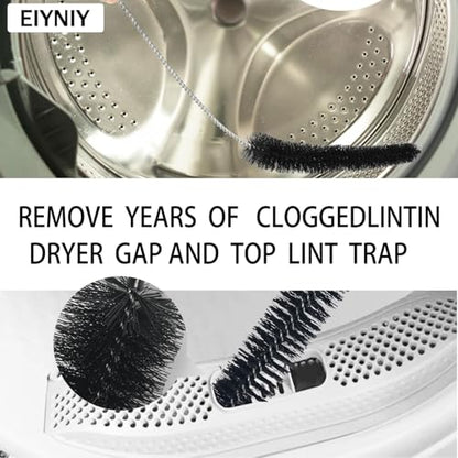 Dryer Cleaner Vent Brush Long Flexible Dryer Vent Cleaner with Wood Handle and Refrigerator Condenser Coil Brush Long Flexible Refrigerator Coil Cleaning Brush (EY-007) - color: Ey-007