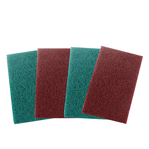 Heavy Duty Scour Pads, Non-Scratch Scrub Sponges, ULIFESTAR 5PCS Dish Scrubber Scouring Pads, Dual-Sided Reusable Household Scrub Pads for Dishes,Dish Cleaning Tool,Kitchen Scrubbers & Metal Grills - size: 150*230mm/5.9*9.06''180-240grits